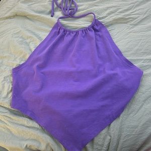Purple halter crop top Size M